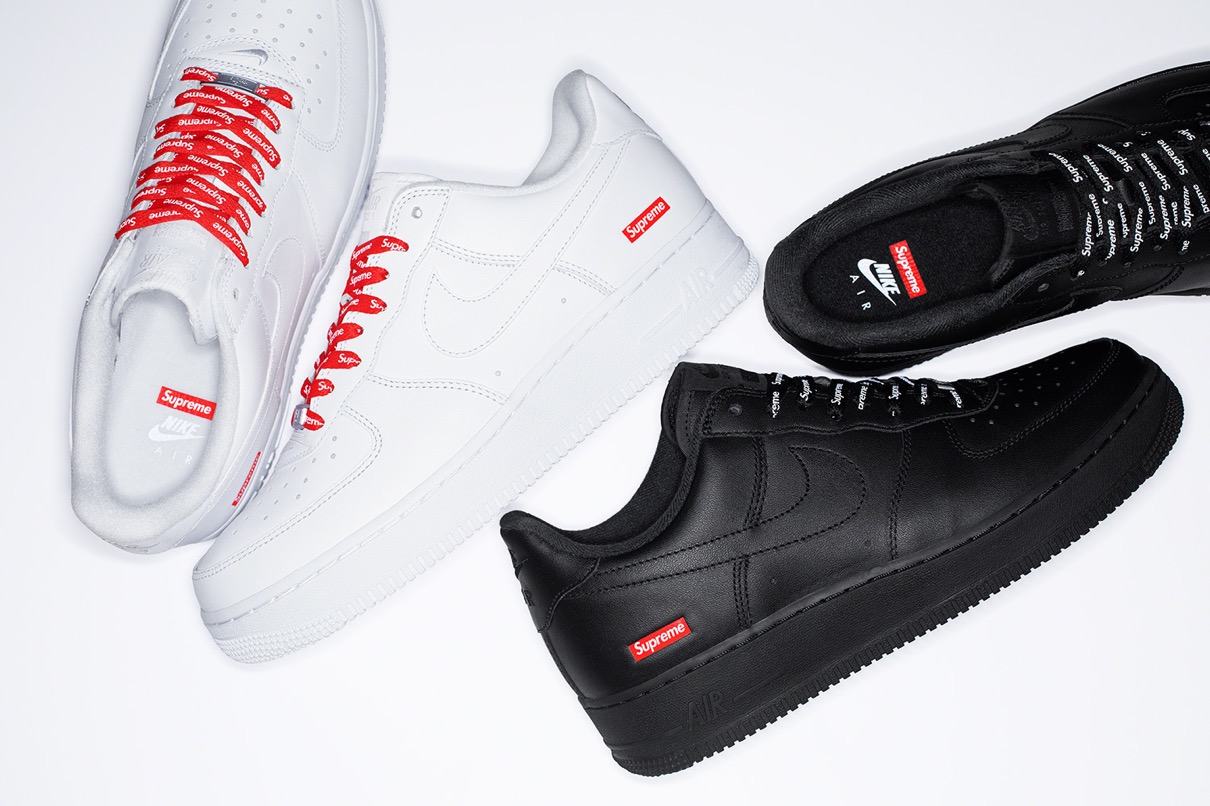 Nike × Supreme】Air Force 1 Low SP “White” & “Black”が24SS 国内3月