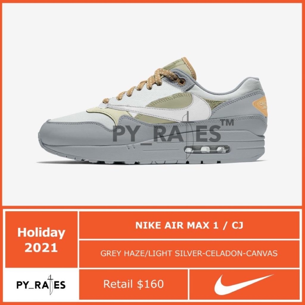 Travis Scott Ã Nike Air Max 1 âCACT.US CORPâãå½å5æ27æ¥ã«çºå£²äºå® | UP TO DATE