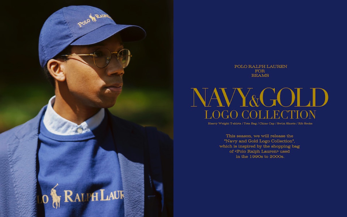 BEAMS × POLO RALPH LAUREN】別注〈Navy and Gold Logo Collection〉が