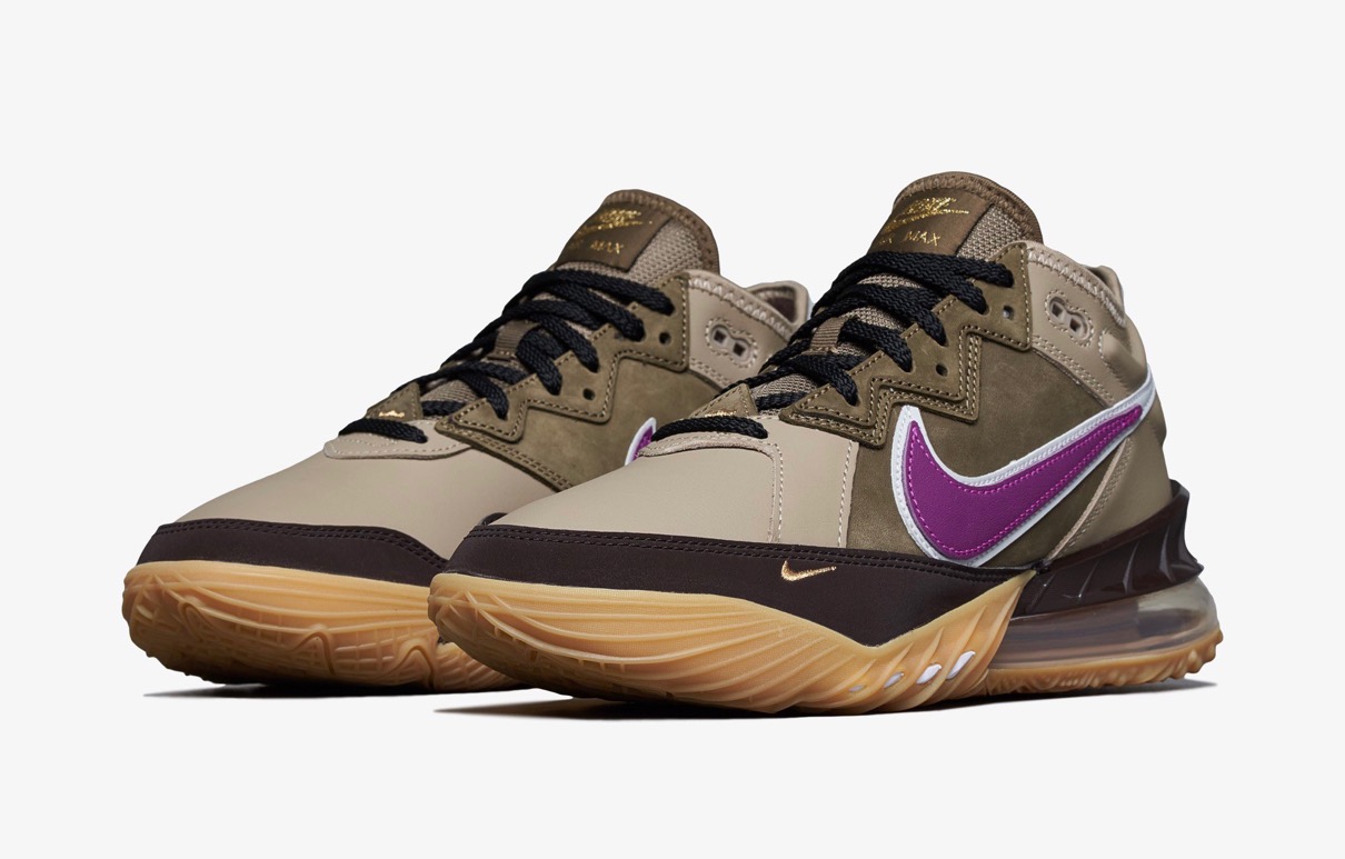 atmos × Nike】LeBron 18 Low NRG “Viotech”が国内4月23日/4月24日に