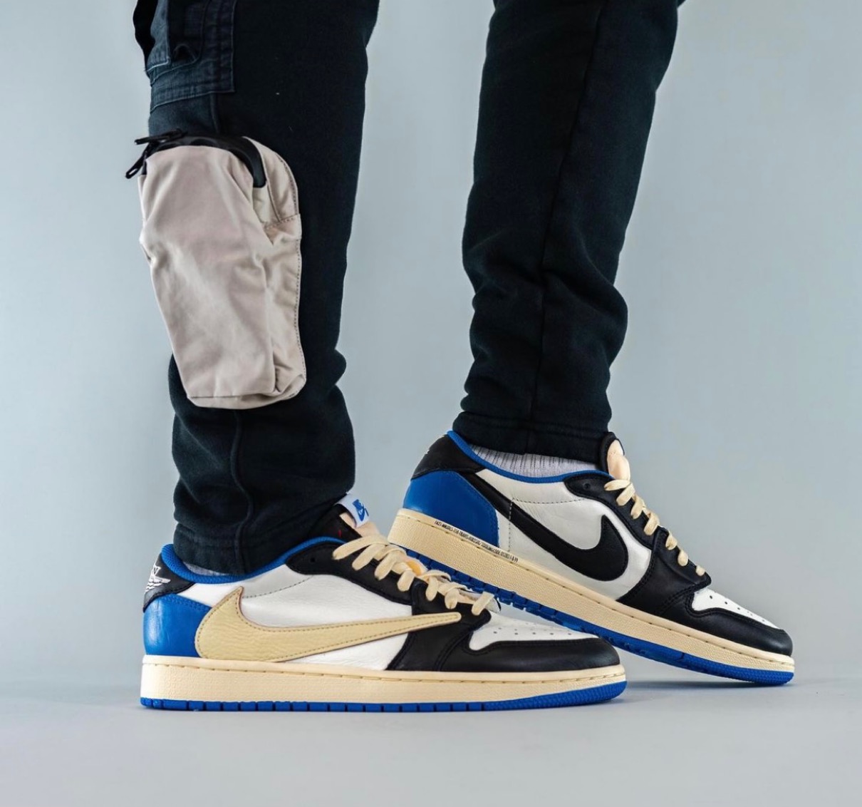 Travis Scott × Nike × Fragment Air Jordan 1 Low OG “Military Blue