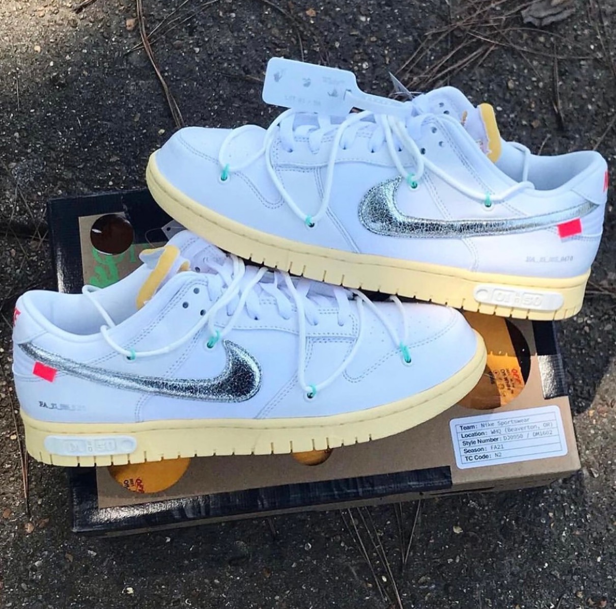 OFF-WHITE × NIKE DUNK LOW 1 OF 50/48 27