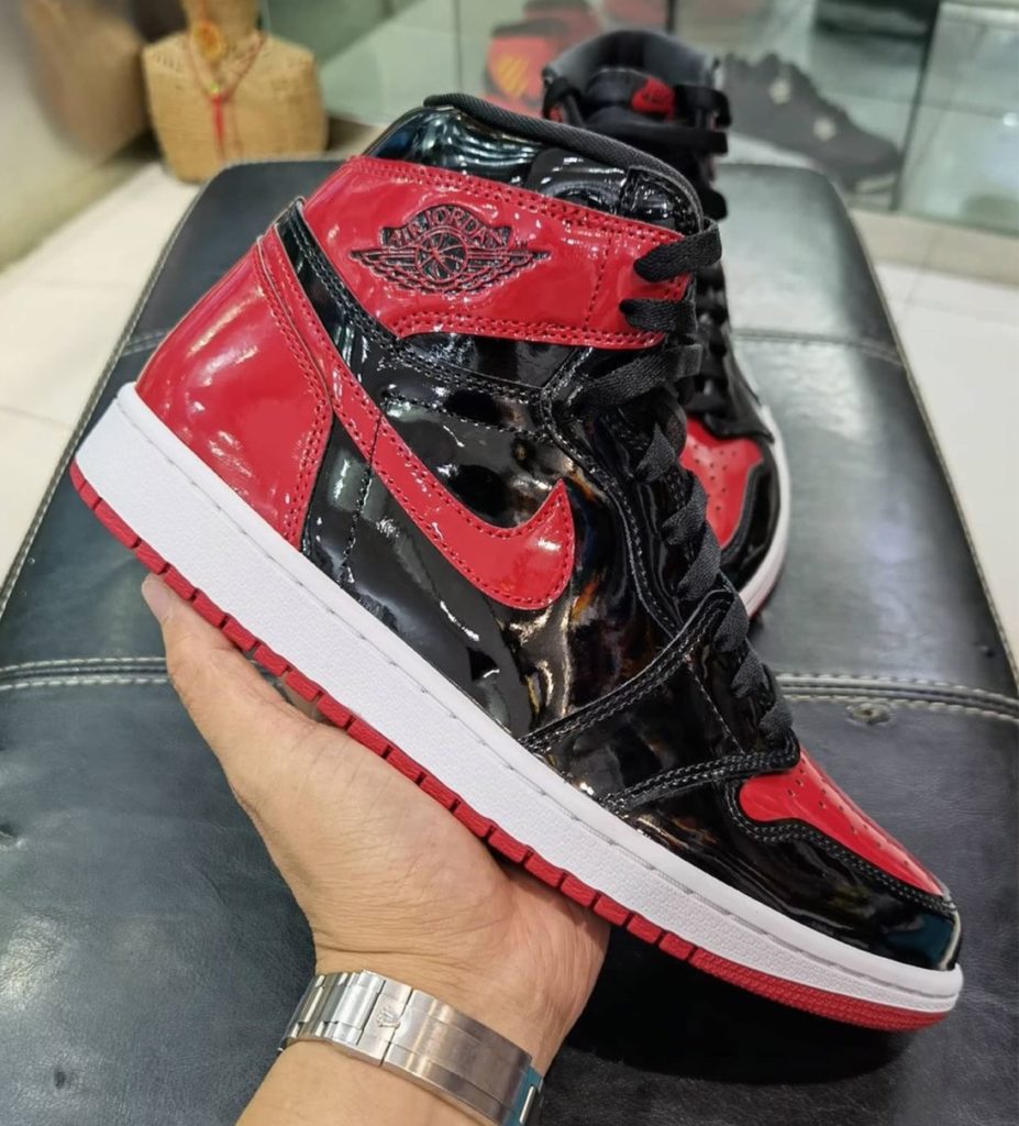 air jordan 1 high retro patent bred