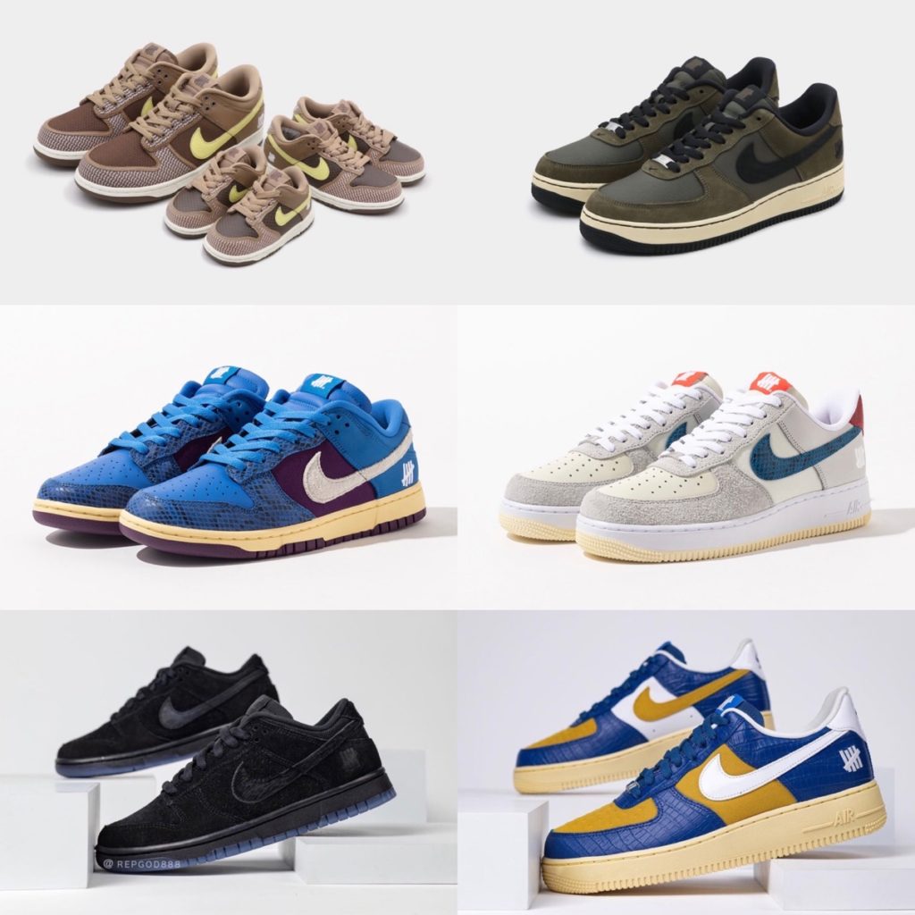 UNDEFEATED × Nike】Air Force 1 & Dunk Low SP “5 On It” Pack 第3弾 