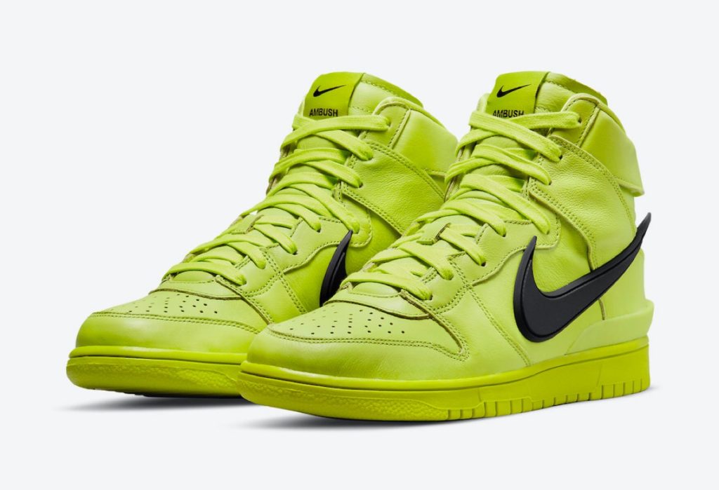 AMBUSH × NIKE DUNK HIGH FLASH LIME 28.5