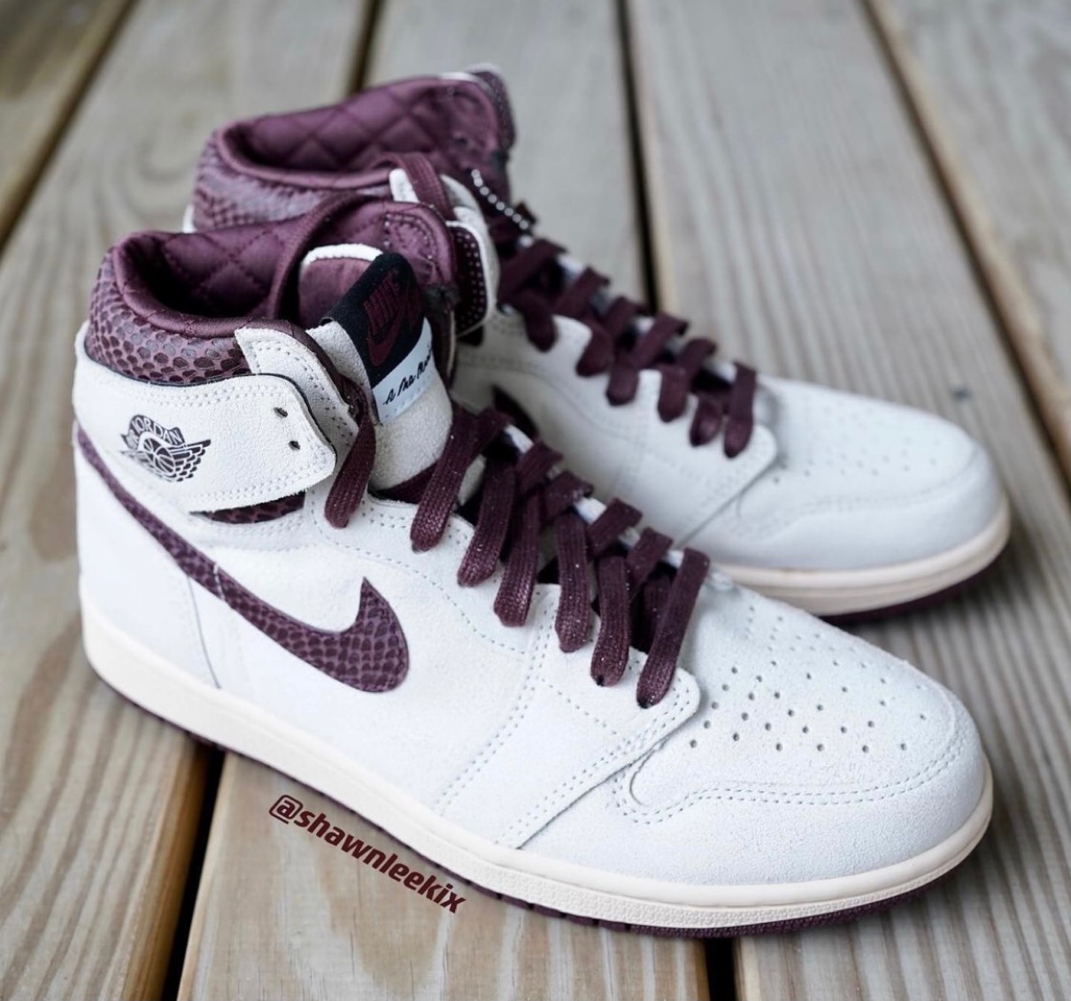 A Ma Maniere × Nike】Air Jordan 1 High OG SP “Sail and Burgundy ...