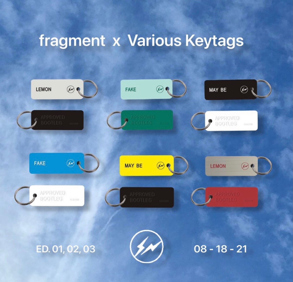 あすつく】 2色セット fragment various Keytag FRGMT キータグ 