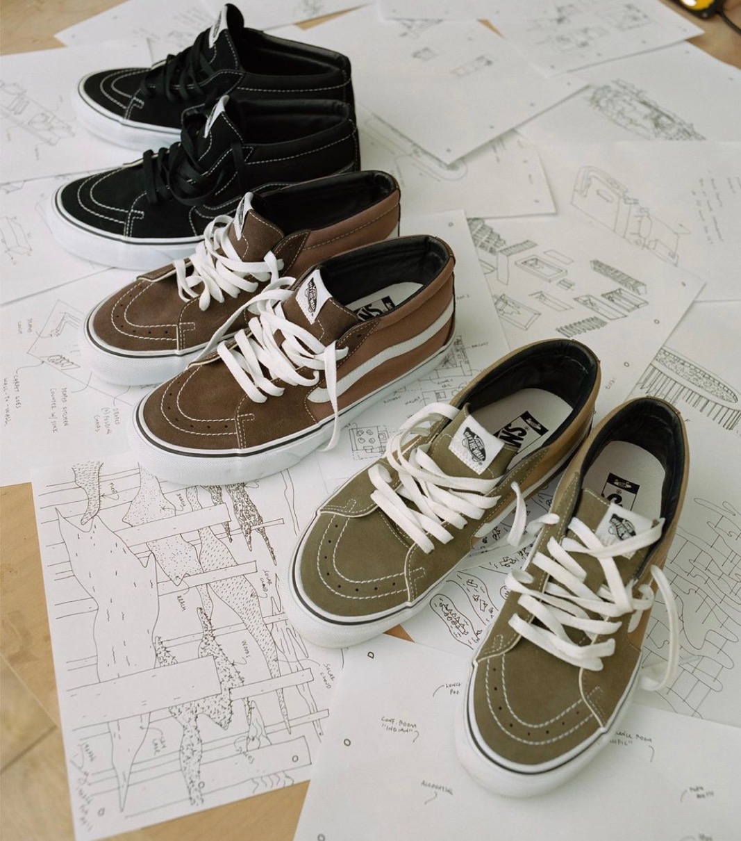 Vans JJJJound Sk8-Mid VLT LX / Brown