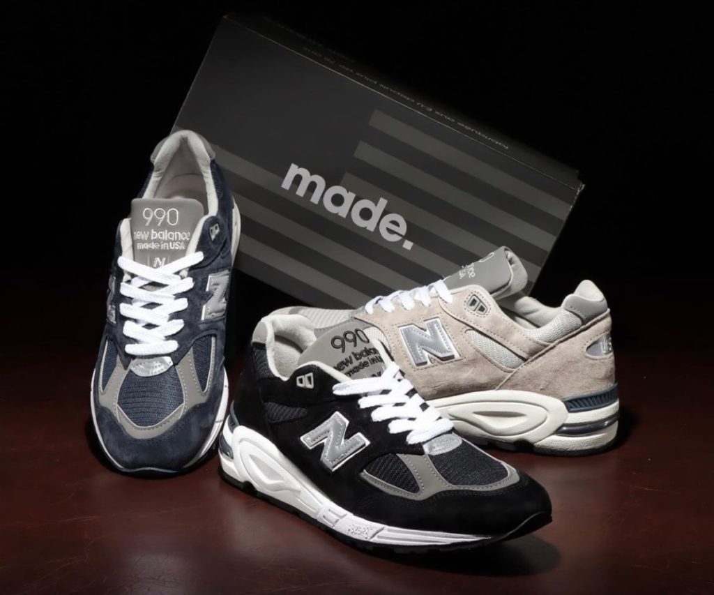 US10 28cm New Balance 990V2 Grey M990GR2靴