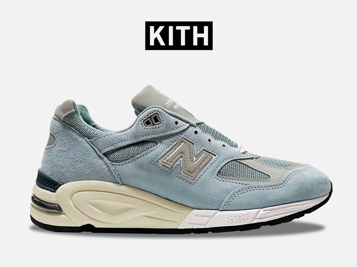 Kith × New Balance 別注カラー〈990v2 “Storm Blue”〉が海外で発売