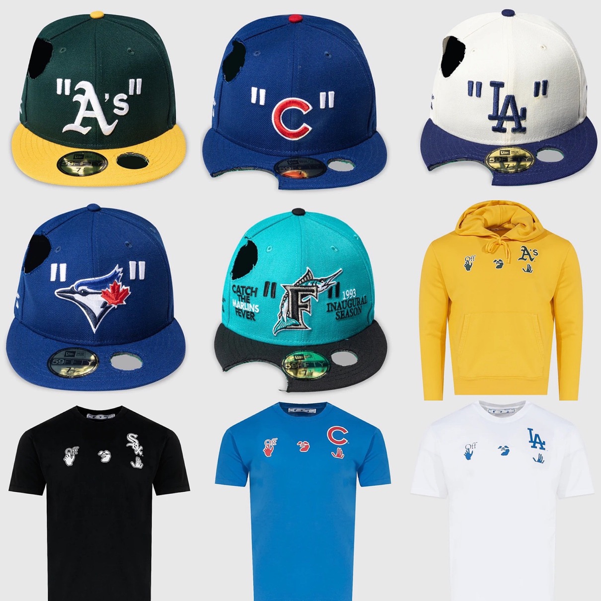 Off-White × New Era × MLB コラボアイテムが国内6月16日に発売 | UP