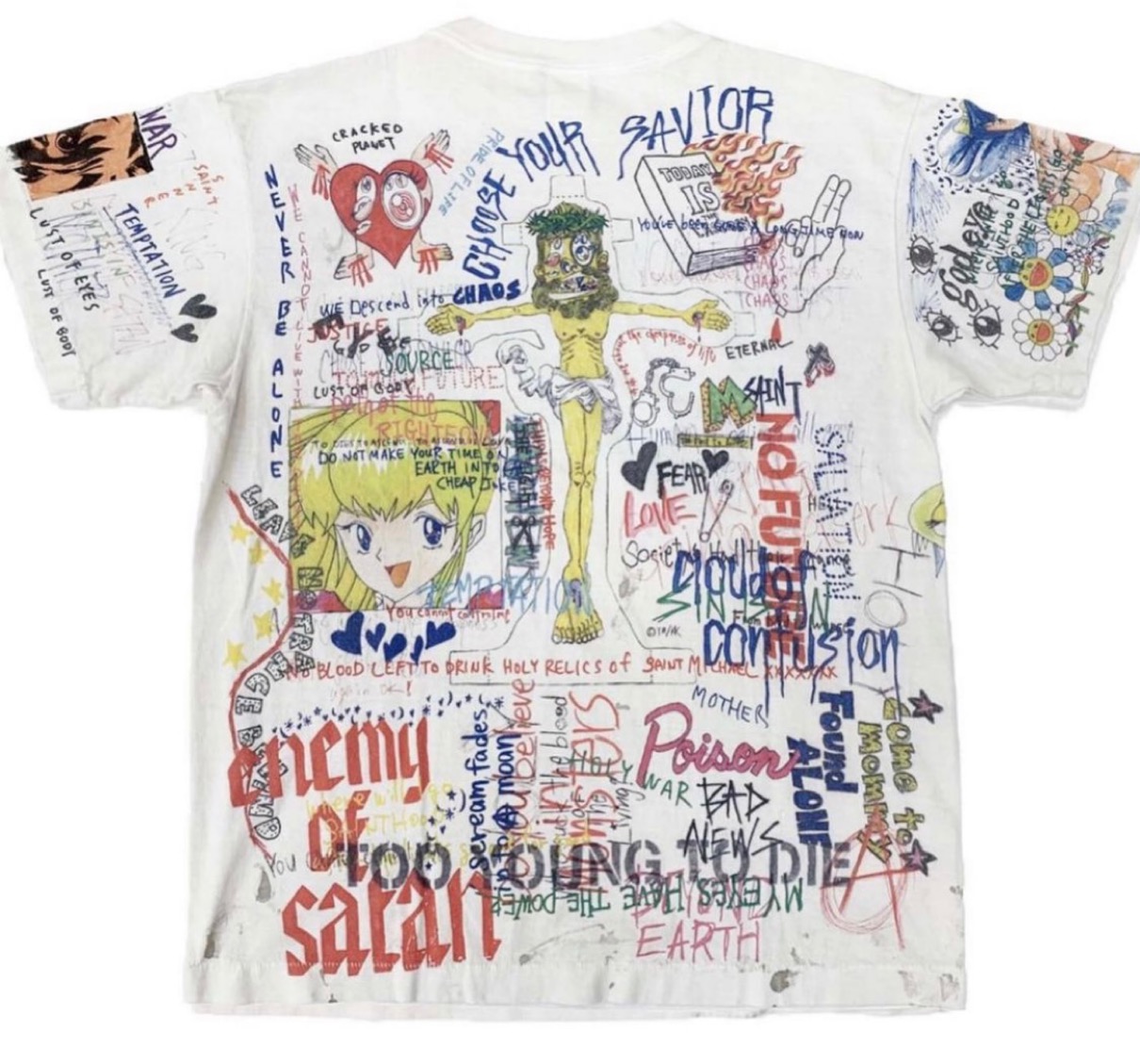 極美品 SAINT MICHAEL Jesus 村上隆 Crewneck約61cm - スウェット