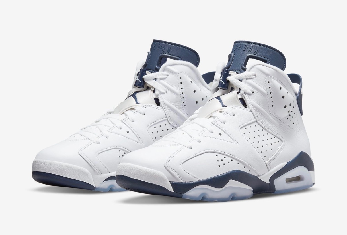 エアジョーダンレトロ6NIKE AIR JORDAN6 RETRO ホワイト/ミッドナイトネイビー