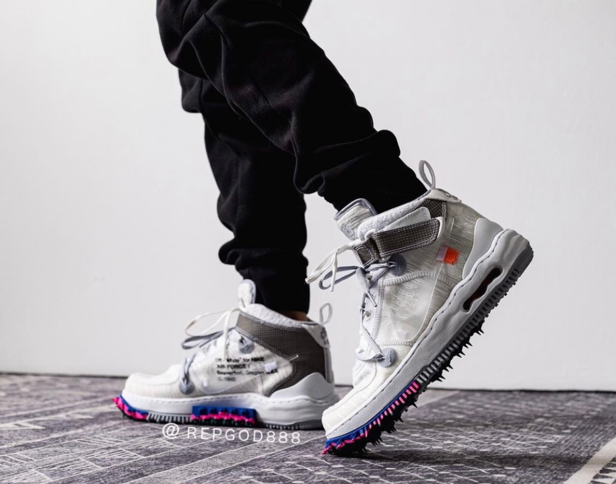 NIKE エアフォース1 ミッドoff white グリーン 28.5㎝-