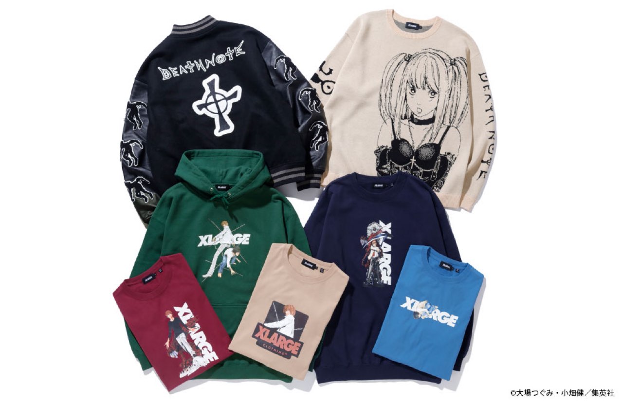 XLARGE®︎ × DEATH NOTE 名作漫画とのコラボコレクションが国内1月1日