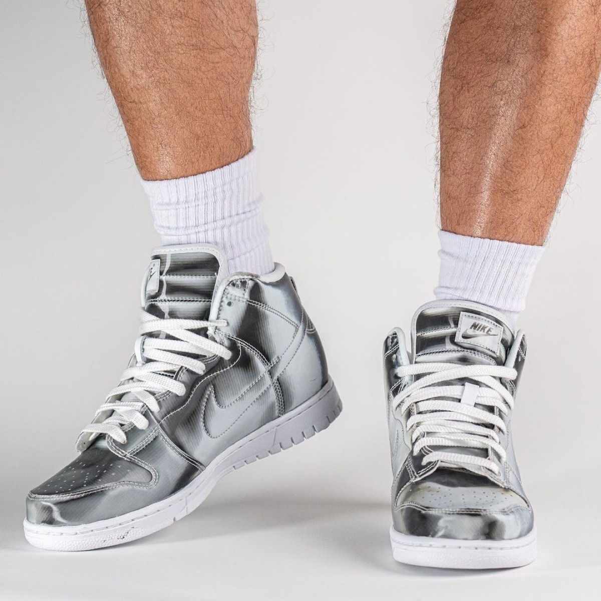 CLOT × Nike Dunk High "Silver" 26.5cm