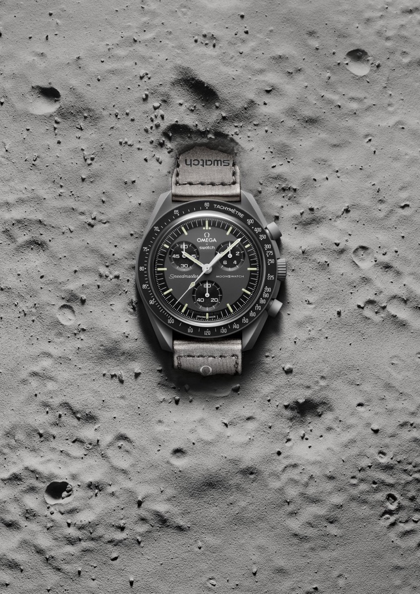 スウォッチ オメガ コラボ MISSION Swatch TO ホワイト PLUTO ボルドー文字盤 腕時計