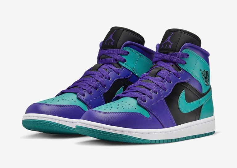 Air Jordan 1 Mid Black/Dark Concord-White 554724-051