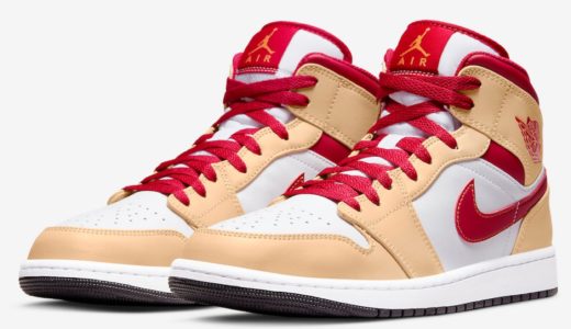 Nike Air Jordan 1 Mid “White Onyx/Cardinal Red”が国内5月10日に発売予定