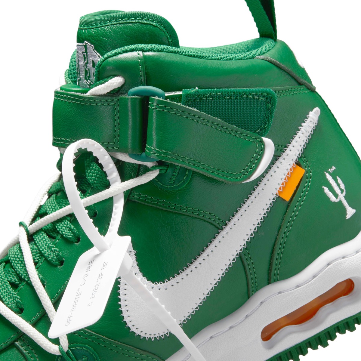 Off-White × Nike Air Force 1 Mid SP LTHR “Pine Green”が国内4月28日