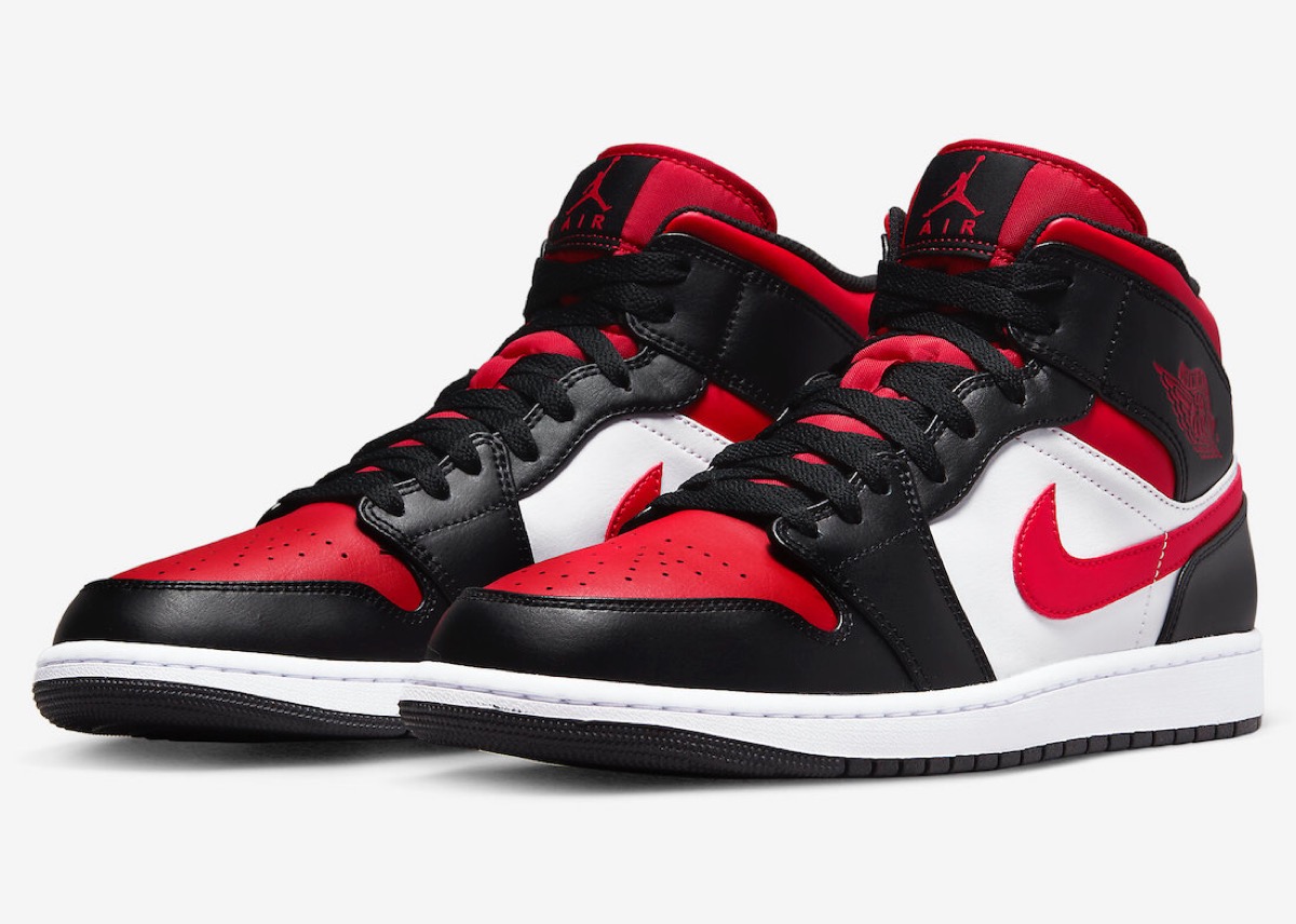 Nike Air Jordan 1 Mid “Black/White/Fire Red”が国内7月5日に発売予定 ...