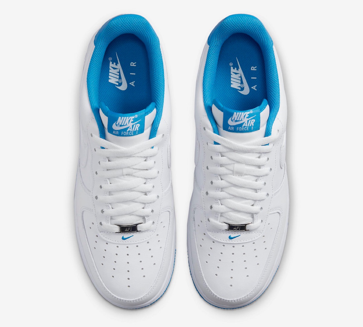 Nike Air Force 1 ホワイト　ライトブルー　24.5cm
