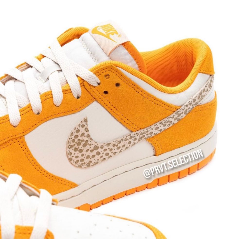nike dunk low safari swoosh kumquat