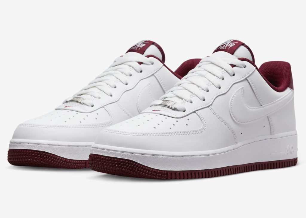 nike air force 1 07 white bordeaux