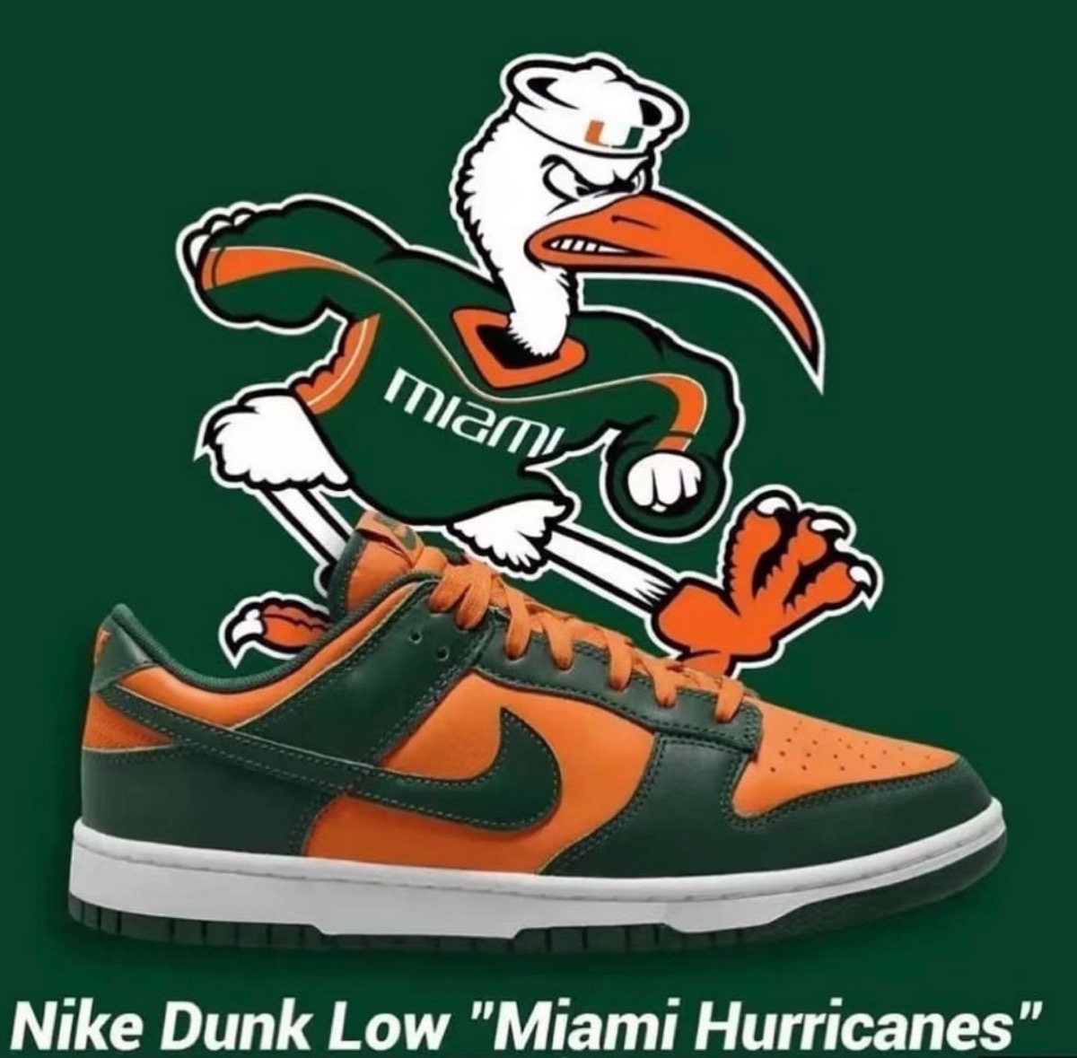 Nike Dunk Low Retro “Miami Hurricanes”が国内11月22日／11月24日に 