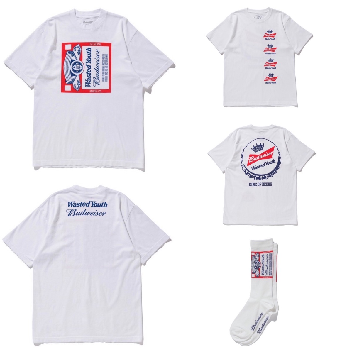 Wasted Youth × Budweiser 新作コラボアイテムが国内7月23日／7月24日 