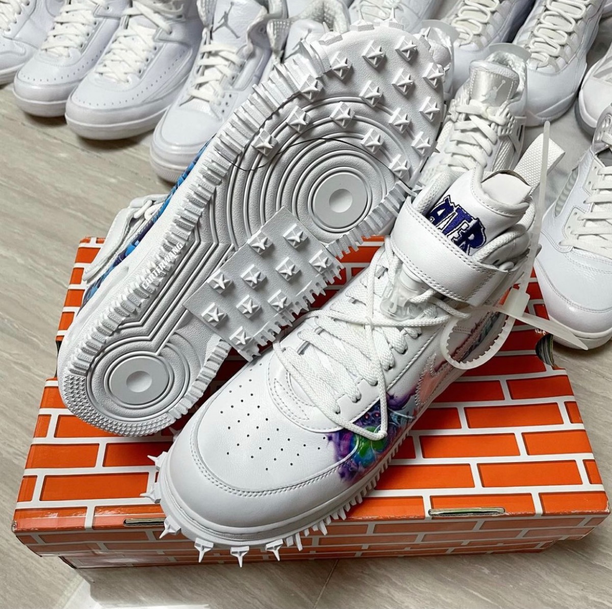 27cm 送料無料 Off-White NIKE AIR FORCE 1 MID SP White オフホワイト ...