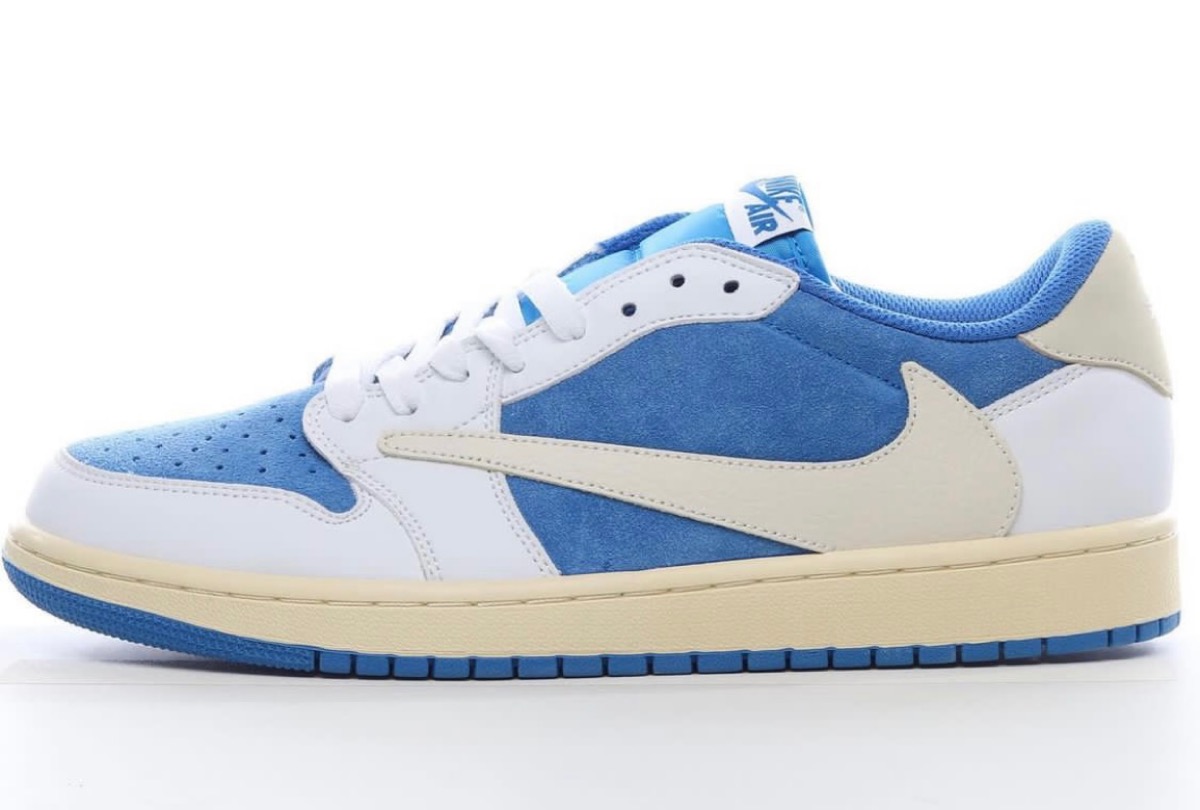 Travis Scott × Nike × Fragment Air Jordan 1 Low OG “UNC” SAMPLE | UP TO DATE