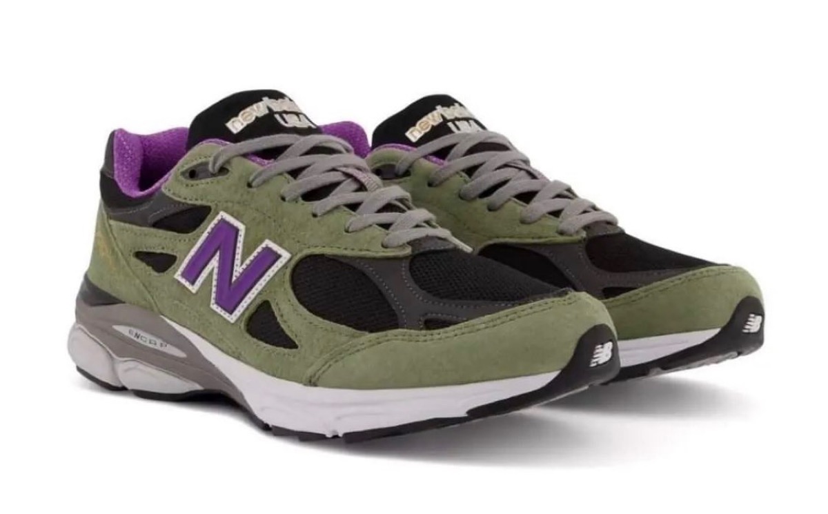 New Balance Made in U.S.A. 〈990v3 “Green/Purple”〉 by Teddy 