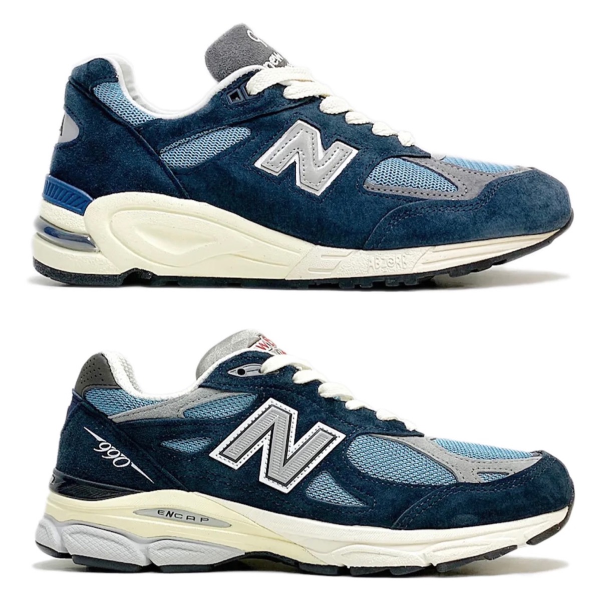 New Balance Made in U.S.A. 〈990v2 & 990v3 “Navy/Castlerock”〉 by Teddy