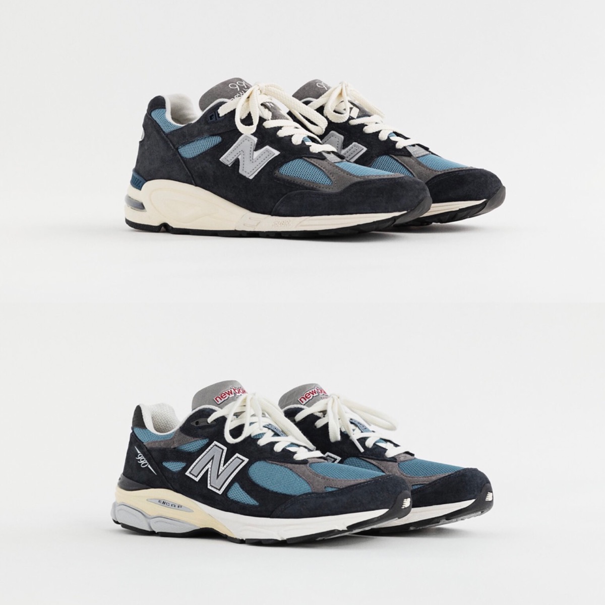 New Balance Made in U.S.A. 〈990v2 & 990v3 “Navy/Castlerock”〉 by