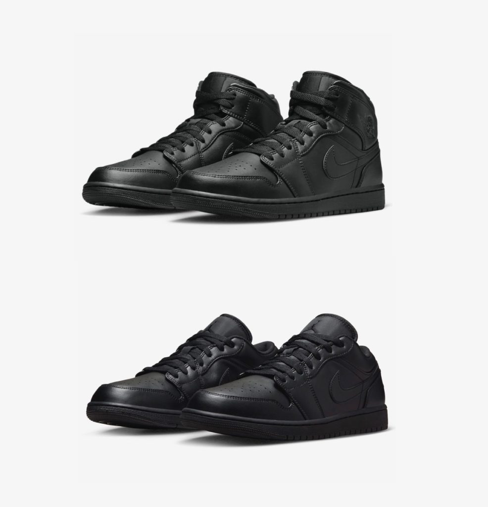 Nike Air Jordan 1 Low Triple Black 2017②