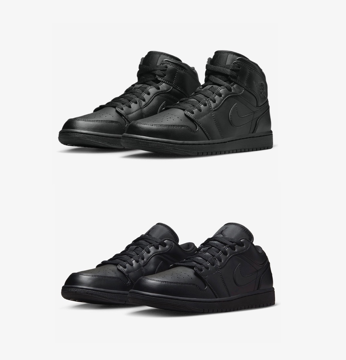 Nike Air Jordan 1 Low & Mid “Triple Black”が発売予定 | UP TO DATE