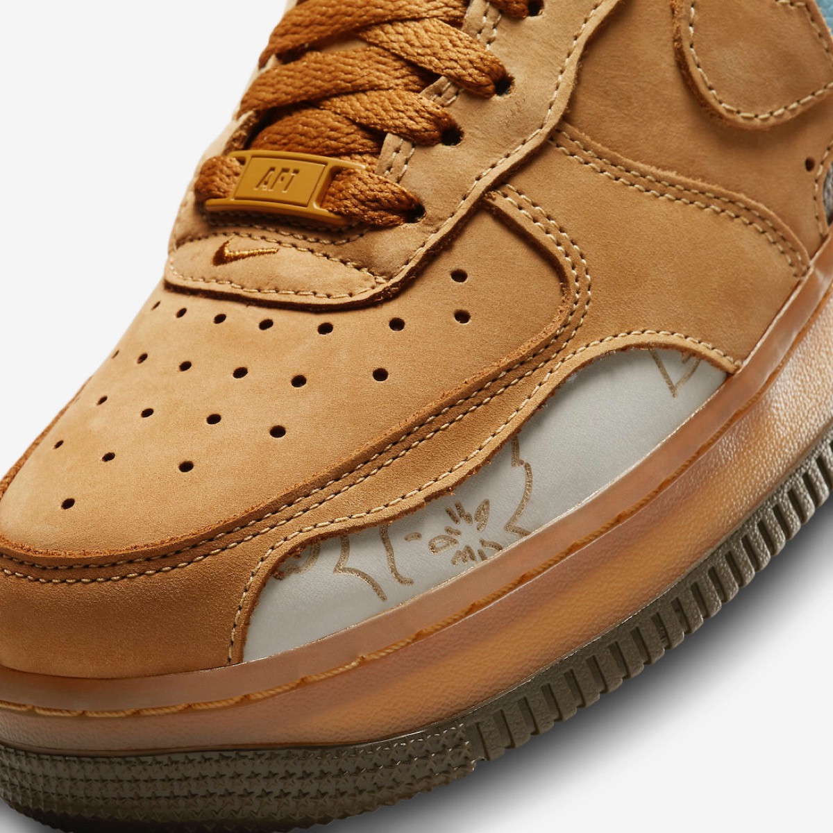Nike WMNS Air Force 1 Low Wheat and Dark