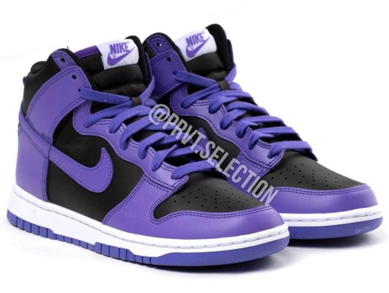 nike dunk high black purple