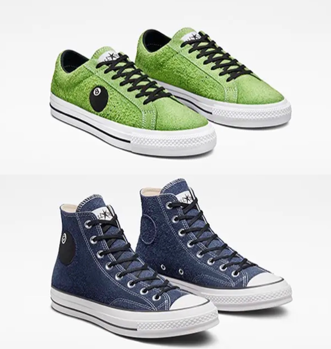 Stüssy × Converse Chuck Taylor All Star '70 & One Star Ox “8 Ball ...