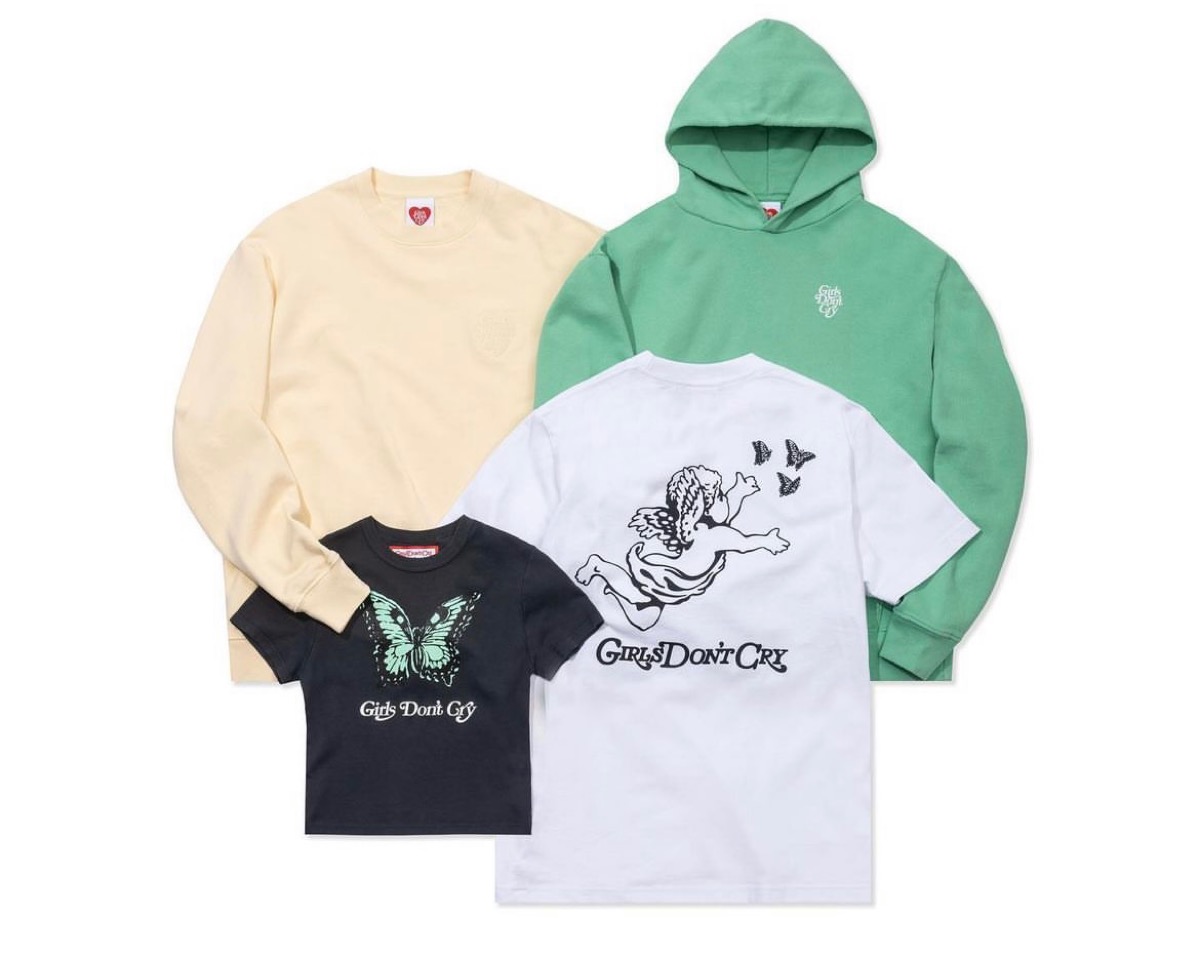 GirlsDonGirls Don't Cry Logo Hoodie Green 伊勢丹 S - パーカー