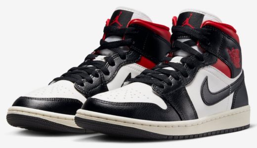 Nike Wmns Air Jordan 1 Mid “Black/Gym Red”が国内1月10日に発売予定 ［BQ6472-061］