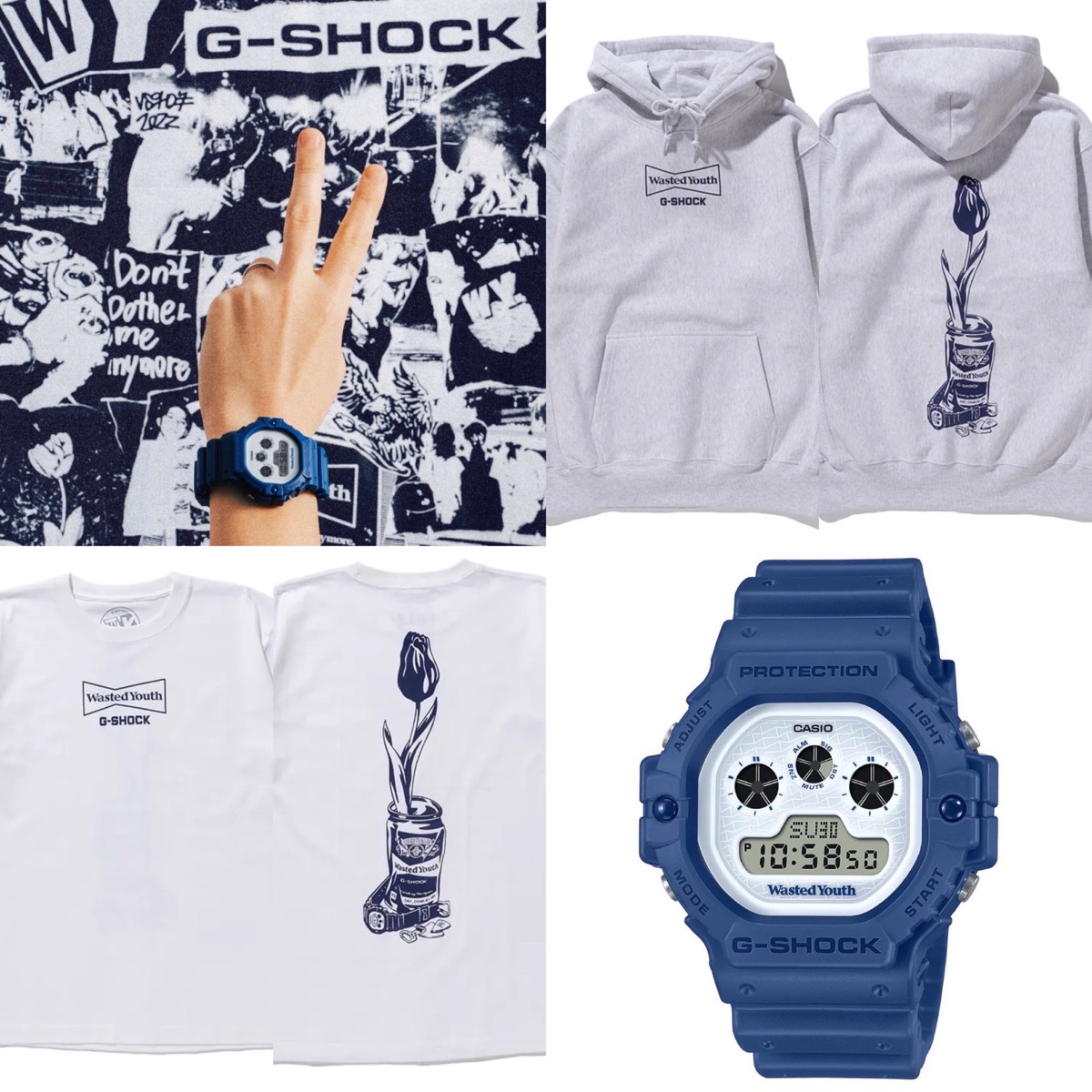 wasted youth g-shock コラボパーカー
