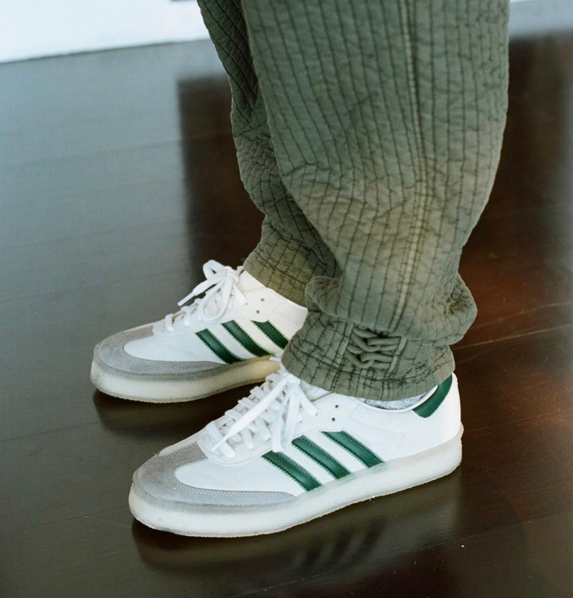 SAMBA KITH CLARKS White/Green 24.5cm