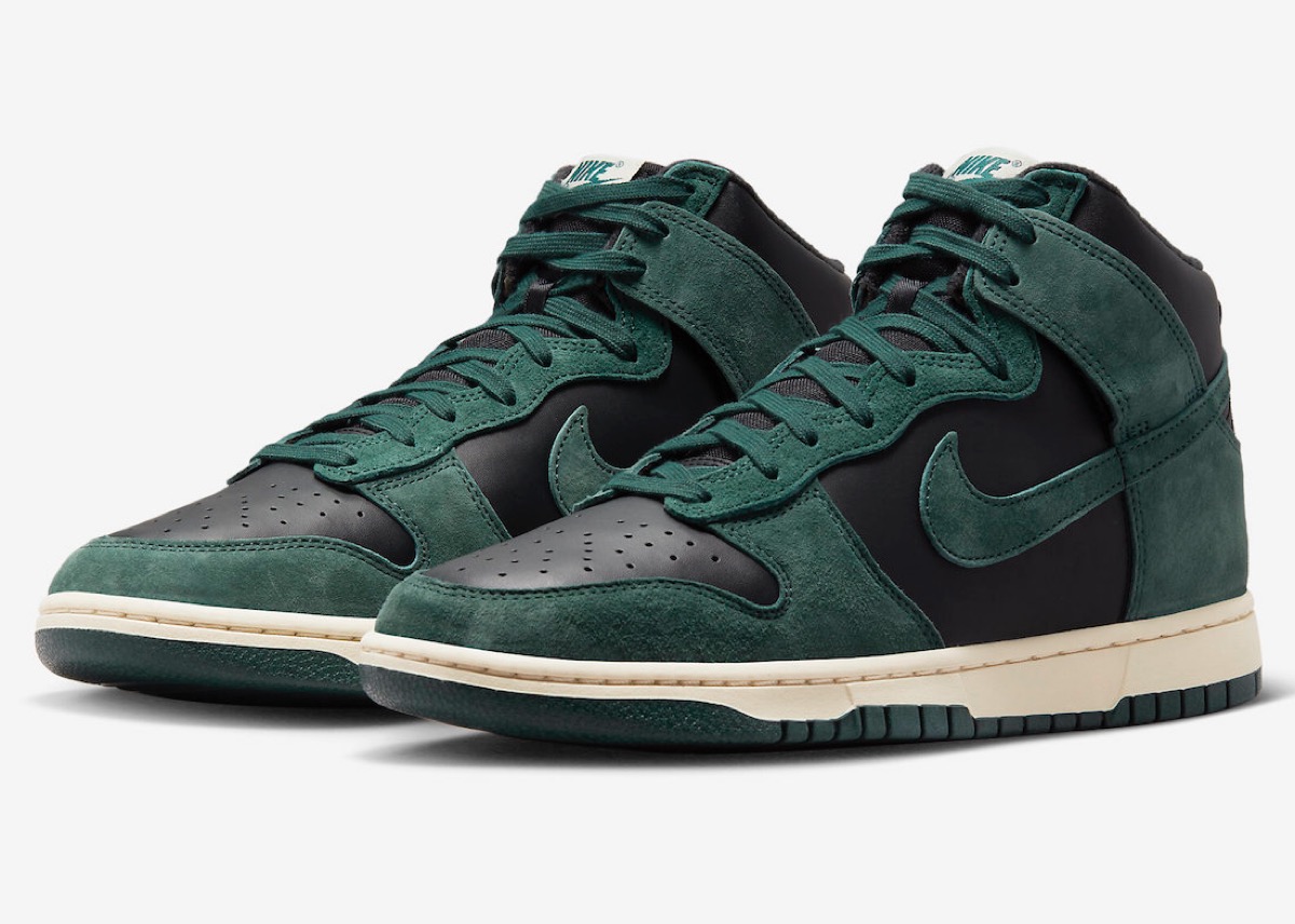 Nike Dunk High Retro PRM “Black and Faded Spruce”が国内2月1日に