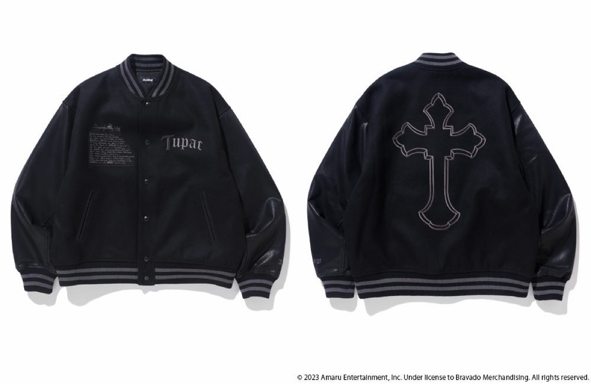 メール便指定可能 XLARGE×TUPAC VARSITY JACKET 2pac | www