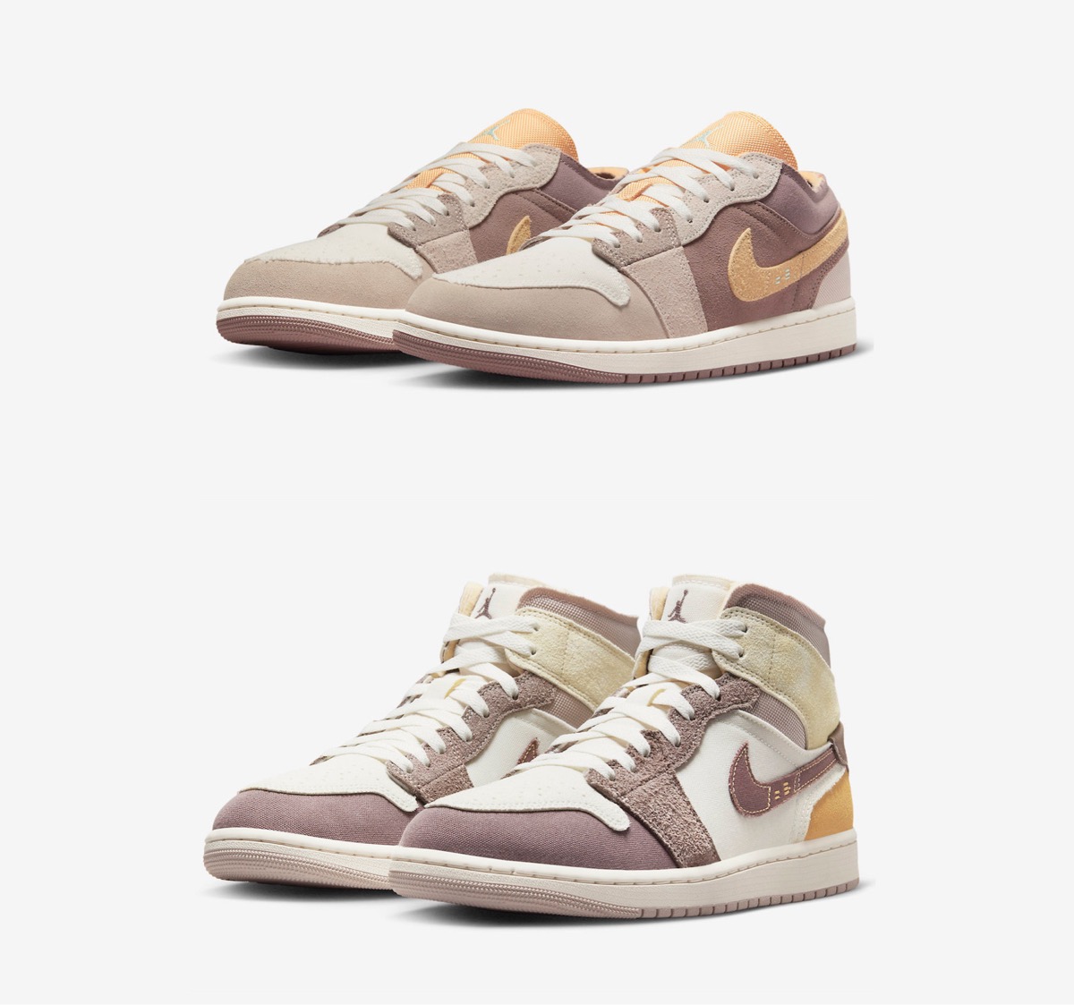 Nike Air Jordan 1 Low & Mid SE Craft “Taupe Haze”が国内3月4日に