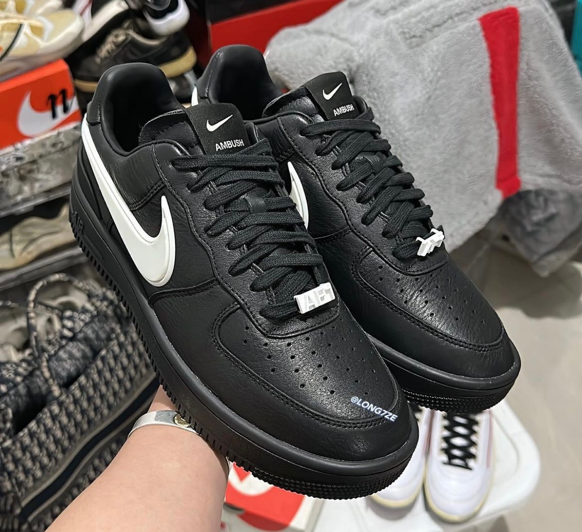 新品未使用品！AMBUSH✖︎NIKE AIRFORCE1 LOW BLACK - 靴