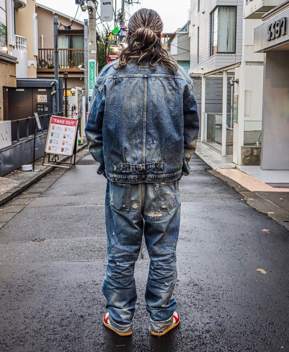 スニコン限定品sapeur vintage denim jacket サプール 浜ちゃん - G ...