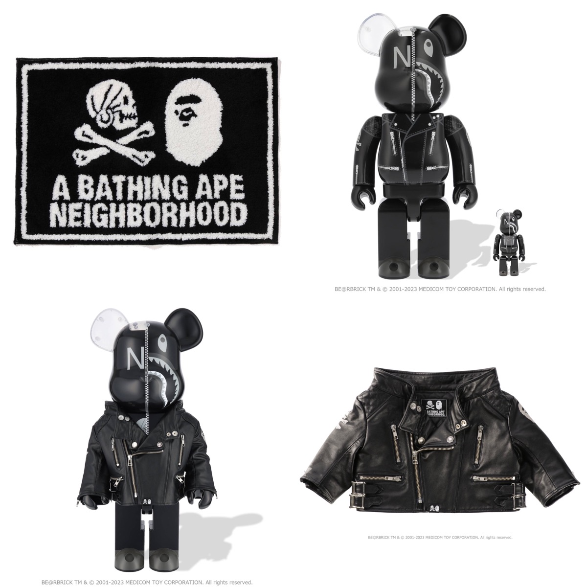 Bathing Ape X Neighborhood Rug Mat Black